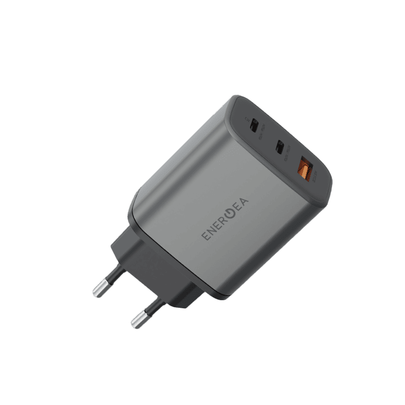 ENERGEA AMPCHARGE GAN65 2C1A PD/PPS/QC3.0 WALL CHARGER - 65W (EU) - GUNMETAL