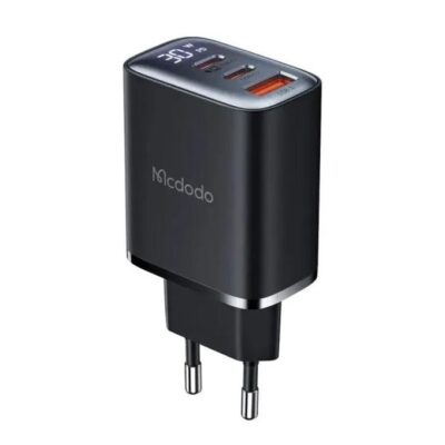 Mcdodo Wall Charger CH-2180 30W PD 3-Port 2C+1A Digital HD Black