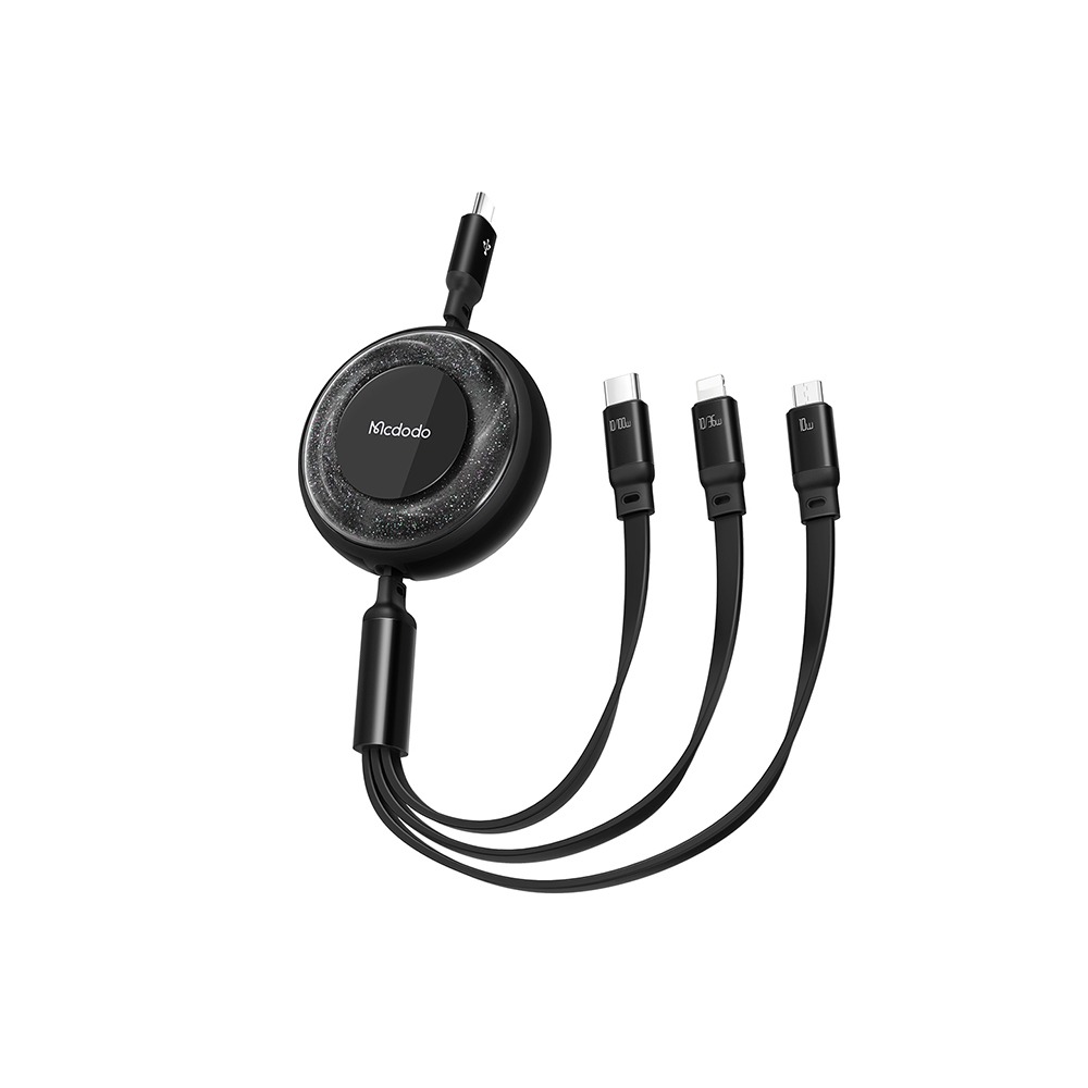 Mcdodo Cable Retractable 3-in-1 USB-A to Micro Type-C Lightning 1.2m - Image 4