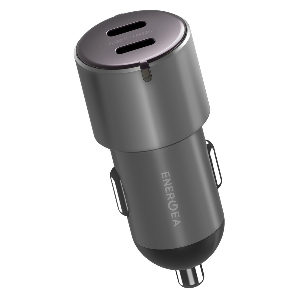 ENERGEA 66W CAR CHARGER - GUNMETAL