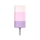 WIWU Wi-P015 10000mAh Candy Power Bank Portable Phone Battery Charger with Charging Cable - Purple