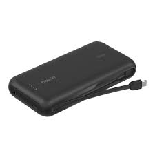 Belkin BOOSTCHARGE POWER BANK 20K W/INTEGRATED CABLE Black