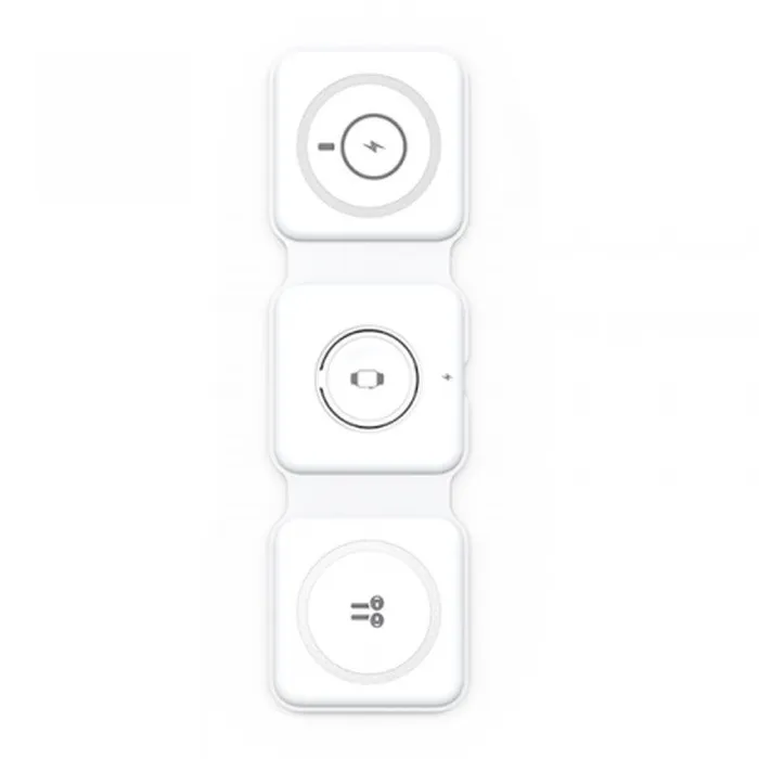 WIWU M6 Power Air Foldable 3 BY 1 Wireless Charger 15W White